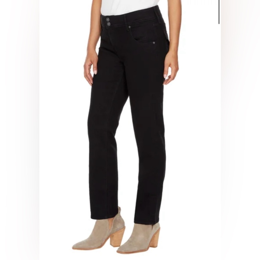 Hudson Women's Mid-Rise Straight Leg Jean Black, Size 12 / 32, Inseam 29”, NWT